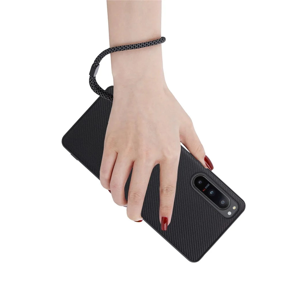 VILI TC Series For Sony Xperia 5 IV 5G Phone Case Anti-fall Textured PU Leather Coated TPU Cover - 3