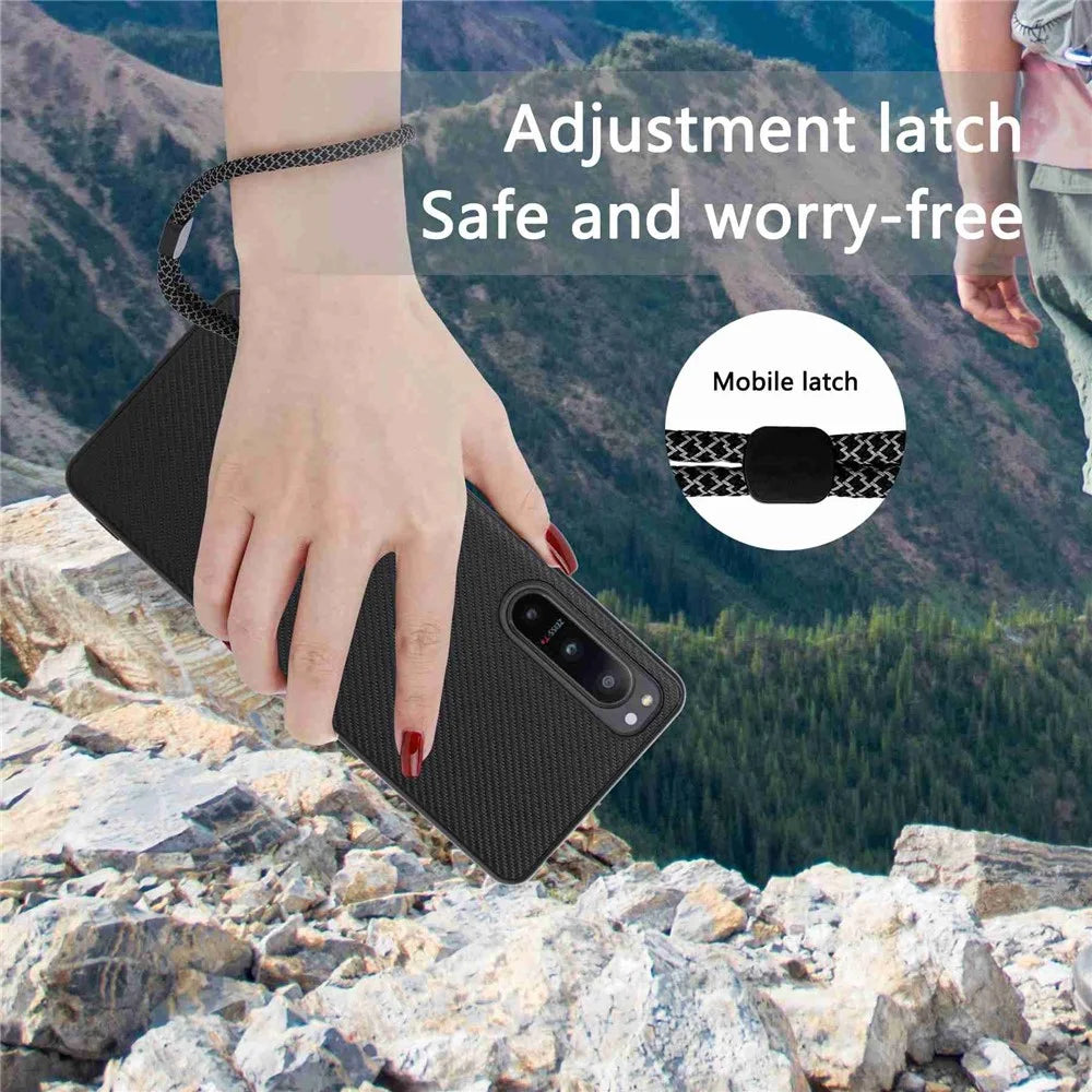 VILI TC Series For Sony Xperia 5 IV 5G Phone Case Anti-fall Textured PU Leather Coated TPU Cover - 4
