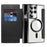 For Samsung Galaxy S22 Ultra 5G RFID Blocking Card Holder Case Magnetic Case Leather+TPU Phone Cover - Black - 1