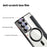 For Samsung Galaxy S22 Ultra 5G RFID Blocking Card Holder Case Magnetic Case Leather+TPU Phone Cover - Black - 7