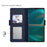 For Sony Xperia 1 V Shockproof Leather Case Mirror Design Stand Card Holder Phone Cover - Blue - 2