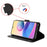 Diamond Texture Shell for Blackview A53 / A53 Pro PU Leather Wallet Case Flip Stand Phone Cover - Black - 5