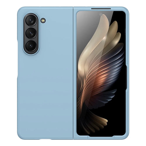 For Samsung Galaxy Z Fold5 5G Hard PC Phone Case Rubberized Shock Absorption Defender Cover - Sky Blue - 1