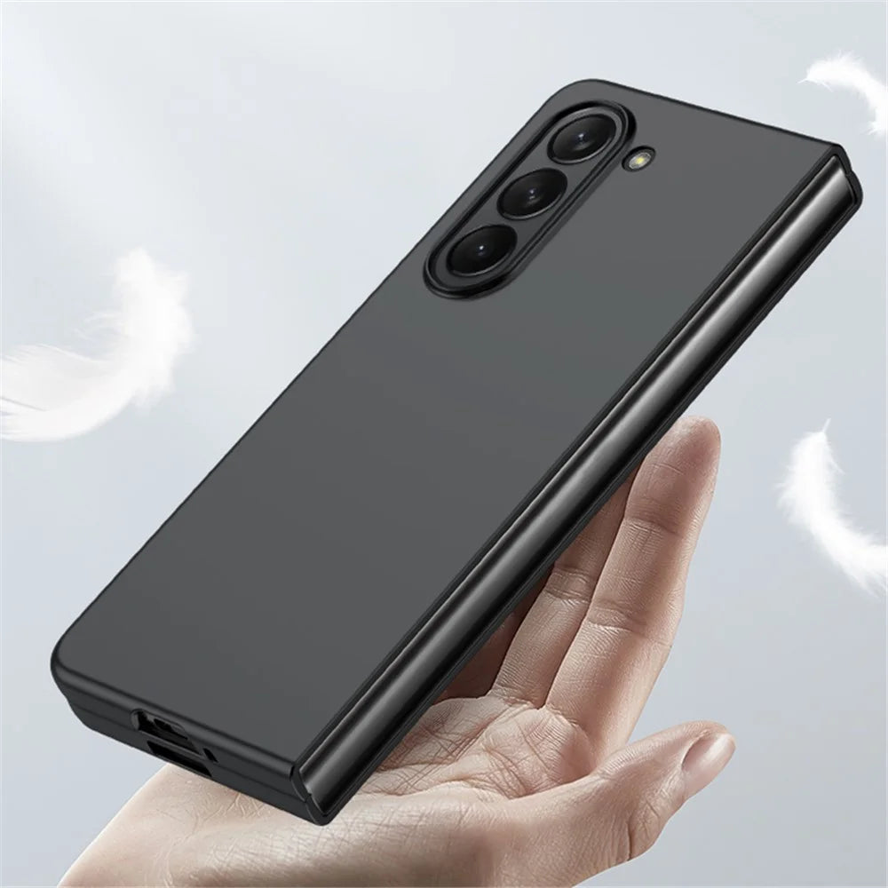 For Samsung Galaxy Z Fold5 5G Hard PC Phone Case Rubberized Shock Absorption Defender Cover - Sky Blue - 7