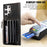 Kickstand Shell for Samsung Galaxy S23 Ultra RFID Blocking Card Bag Phone Case PU Leather+TPU Cover - Black - 3