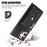 Kickstand Shell for Samsung Galaxy S23 Ultra RFID Blocking Card Bag Phone Case PU Leather+TPU Cover - Black - 6