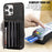 For iPhone 14 Pro PU Leather+TPU Scratch Proof Phone Case Kickstand Cover with RFID Blocking Card Bag - Black - 3