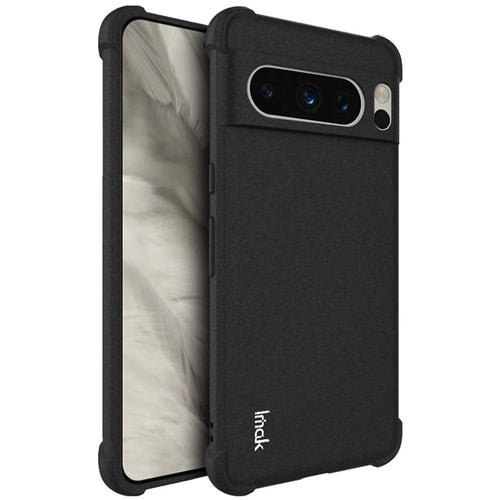 IMAK For Google Pixel 8 Pro Phone Case Matte TPU Shockproof Back Protector Cover - Black - 1