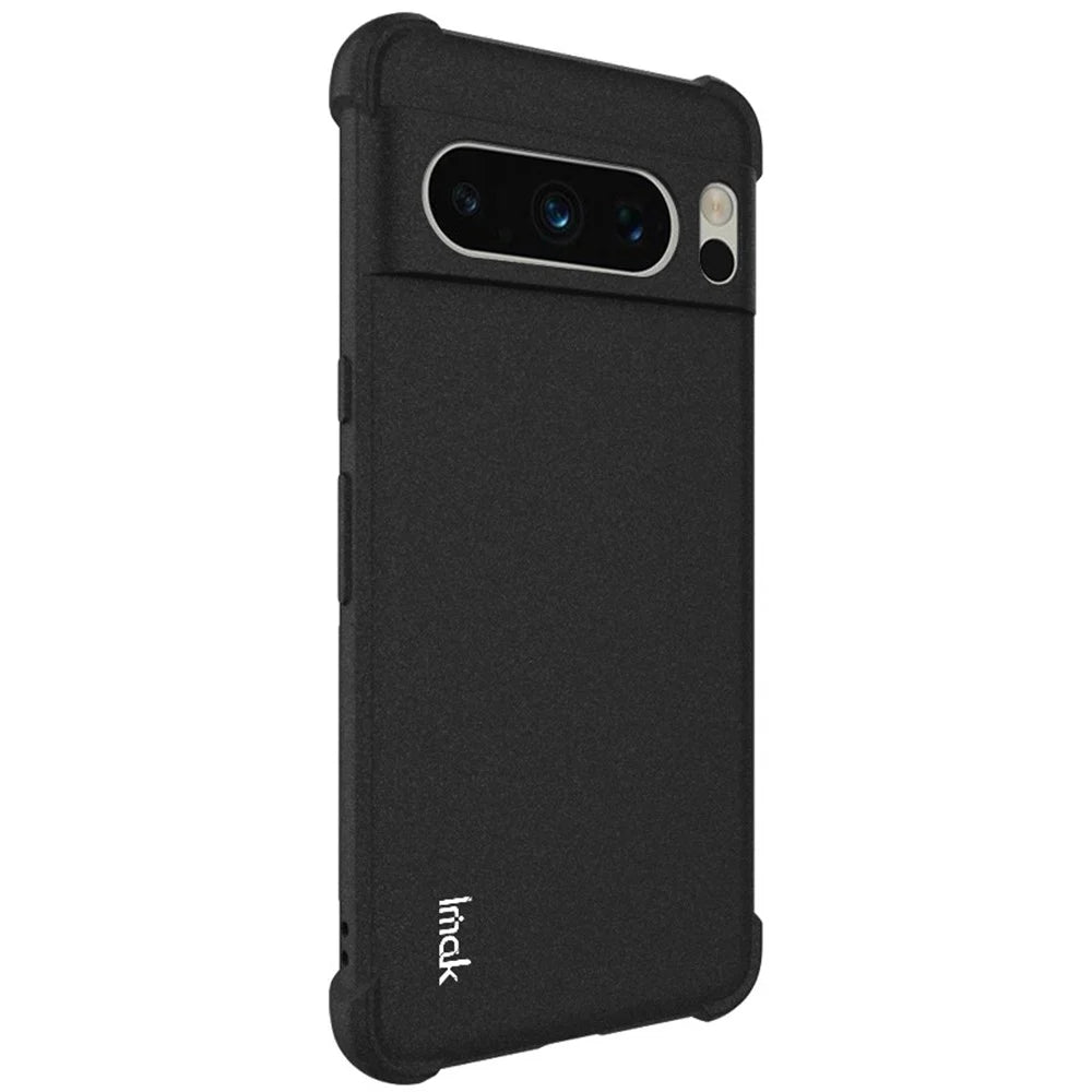 IMAK For Google Pixel 8 Pro Phone Case Matte TPU Shockproof Back Protector Cover - Black - 4