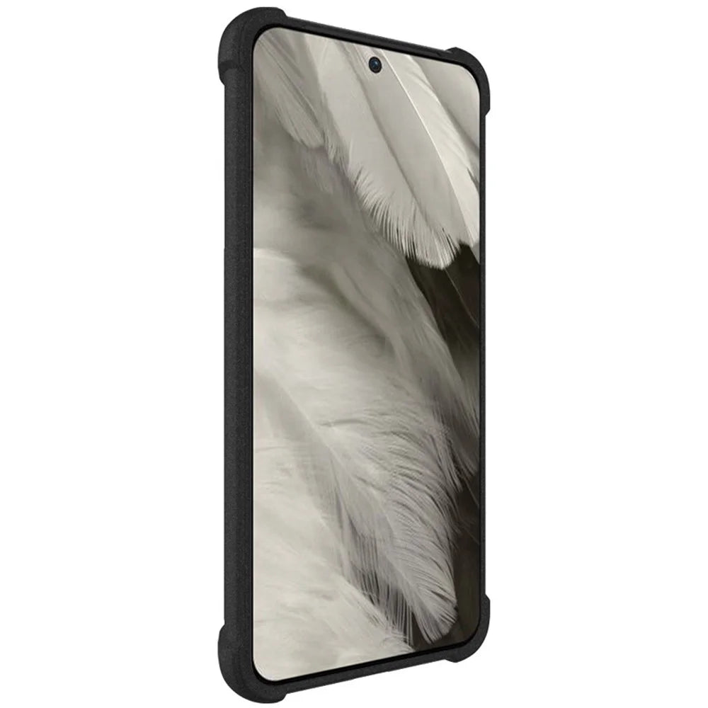 IMAK For Google Pixel 8 Pro Phone Case Matte TPU Shockproof Back Protector Cover - Black - 5