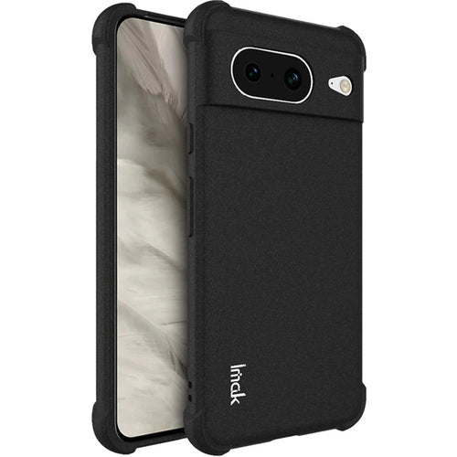 IMAK For Google Pixel 8 Scratch Resistant Phone Case Matte TPU Back Protector Cover - Black - 1