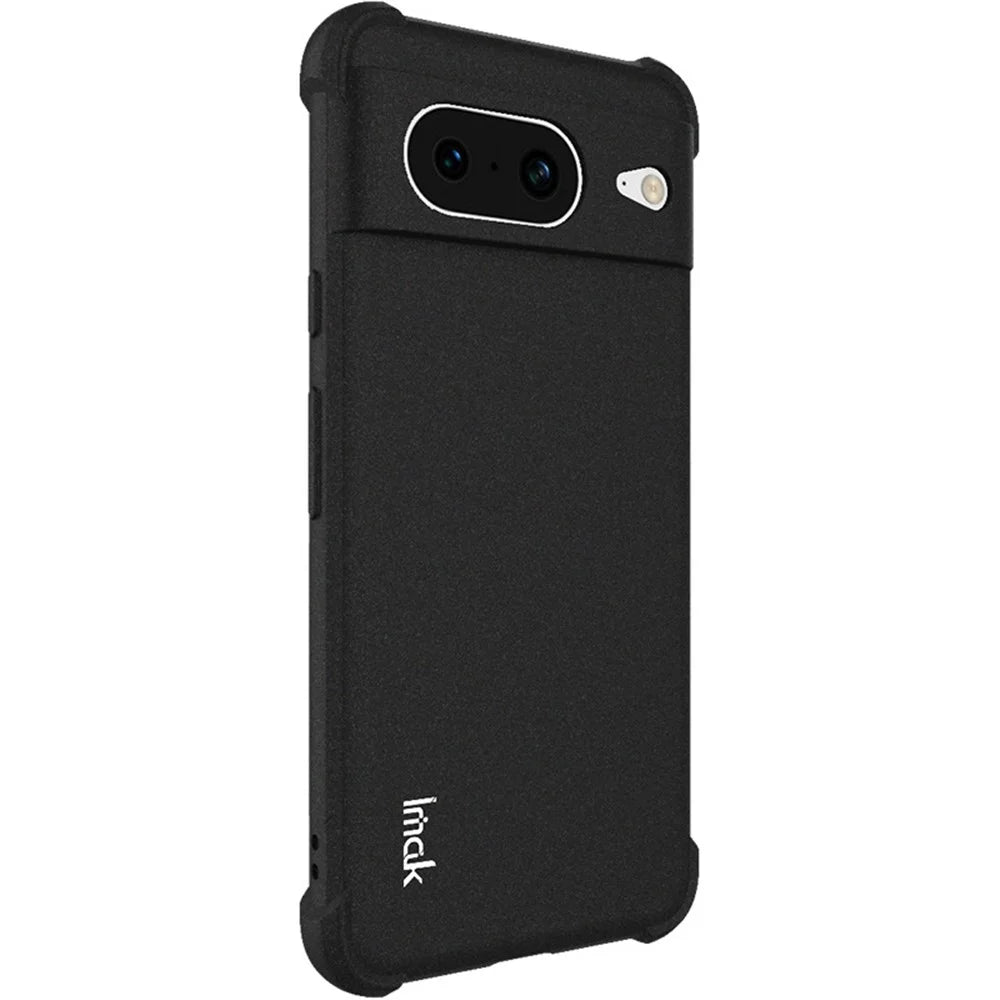 IMAK For Google Pixel 8 Scratch Resistant Phone Case Matte TPU Back Protector Cover - Black - 4