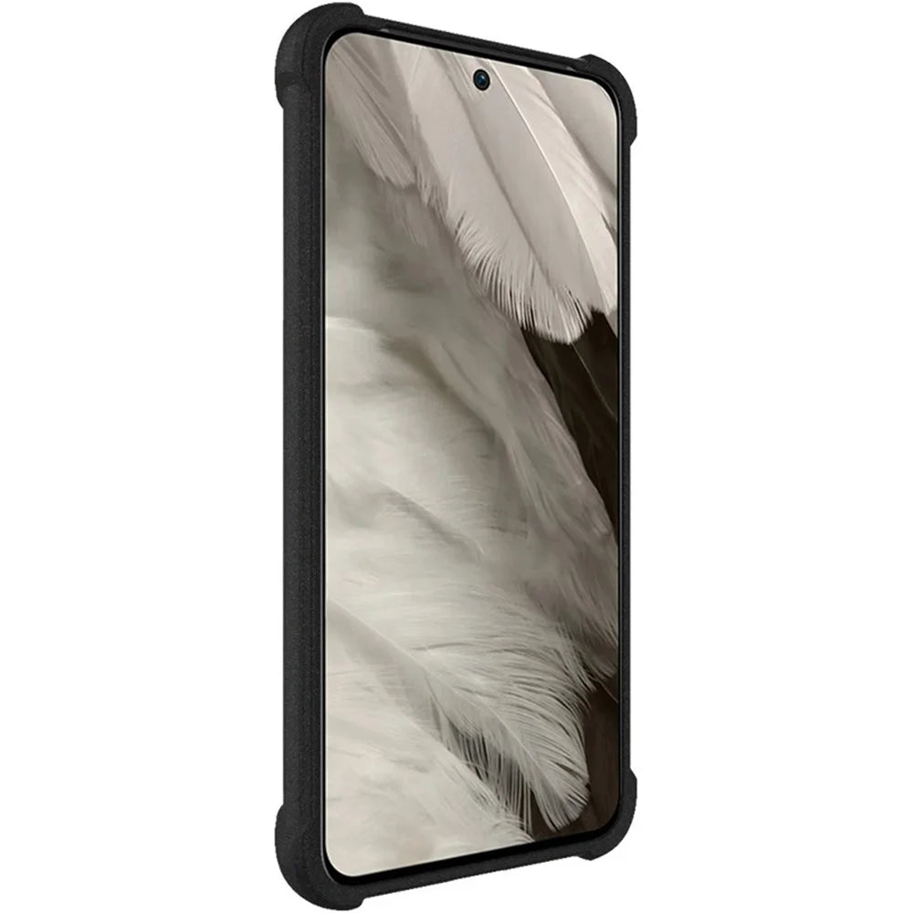 IMAK For Google Pixel 8 Scratch Resistant Phone Case Matte TPU Back Protector Cover - Black - 5