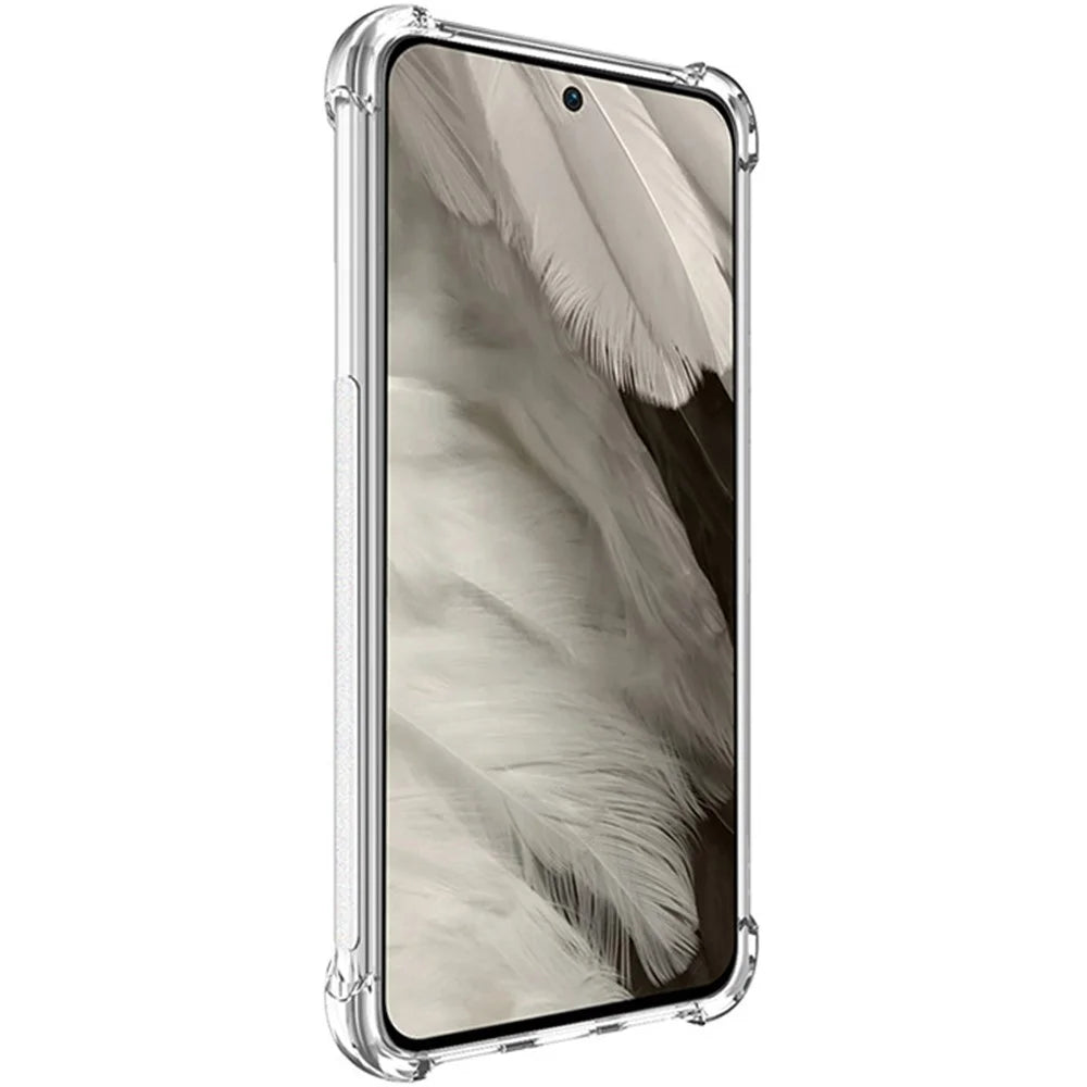 IMAK Clear Case for Google Pixel 8 , Soft TPU Shockproof Phone Back Protector Cover - Transparent - 4