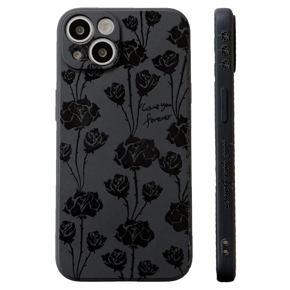For iPhone 13 6.1 inch Pattern Printing Soft TPU Phone Case Protective Phone Cover - Rose - 2