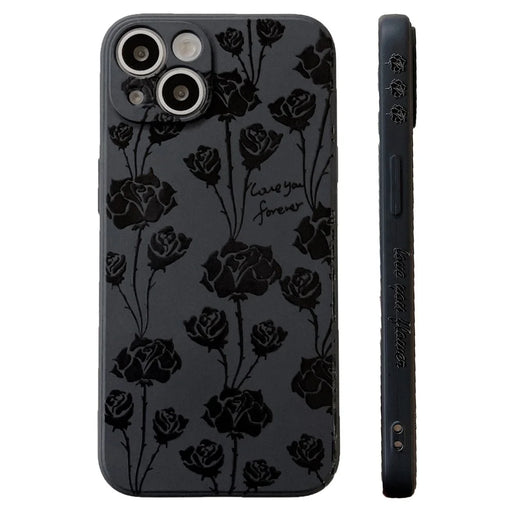Back Shell for iPhone 14 Phone Case Pattern Printing Soft TPU Protective Cellphone Cover - Rose - 2