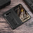 For Google Pixel Fold Metal Kickstand Folding Phone Case Leather Coated PC Phone Cover - Black - 3