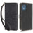 For Nokia C02 Anti-Scratch PU Leather Cover Stand Phone Case RFID Blocking Wallet with Strap - Black - 1
