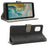 For Nokia C02 Anti-Scratch PU Leather Cover Stand Phone Case RFID Blocking Wallet with Strap - Black - 3
