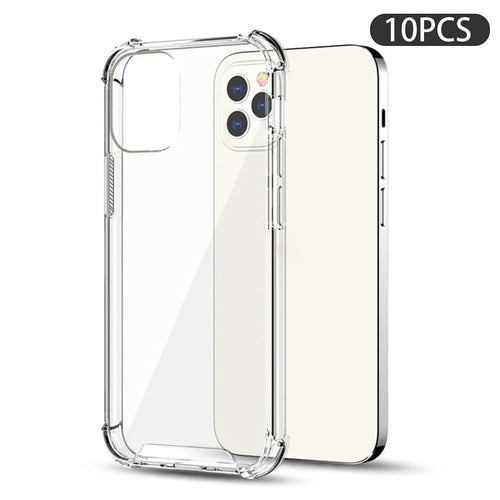 10PCS Slim-Fit 1.5mm Phone Case for iPhone 13 Pro , Drop Protection Clear Acrylic+TPU Shell Phone Cover - 1