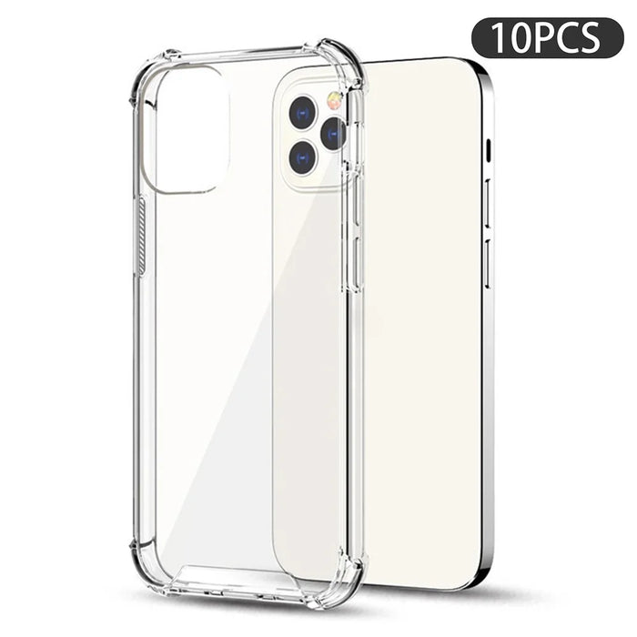 10PCS Slim-Fit 1.5mm Phone Case for iPhone 13 Pro , Drop Protection Clear Acrylic+TPU Shell Phone Cover - 1