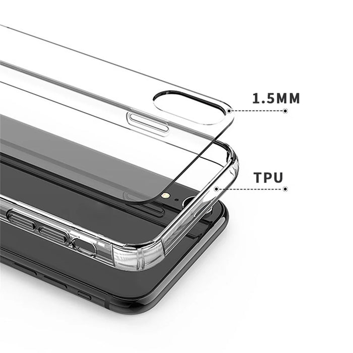10PCS Slim-Fit 1.5mm Phone Case for iPhone 13 Pro , Drop Protection Clear Acrylic+TPU Shell Phone Cover - 4