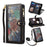 ESEBLE for Google Pixel 7a PU Leather Phone Case Zipper Pocket RFID Blocking Wallet Stand Cover - Black - 1