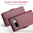 For Google Pixel 8 Leather Case CASEME 023 RFID Blocking 3 Card Slot Mobile Cover - Red - 5