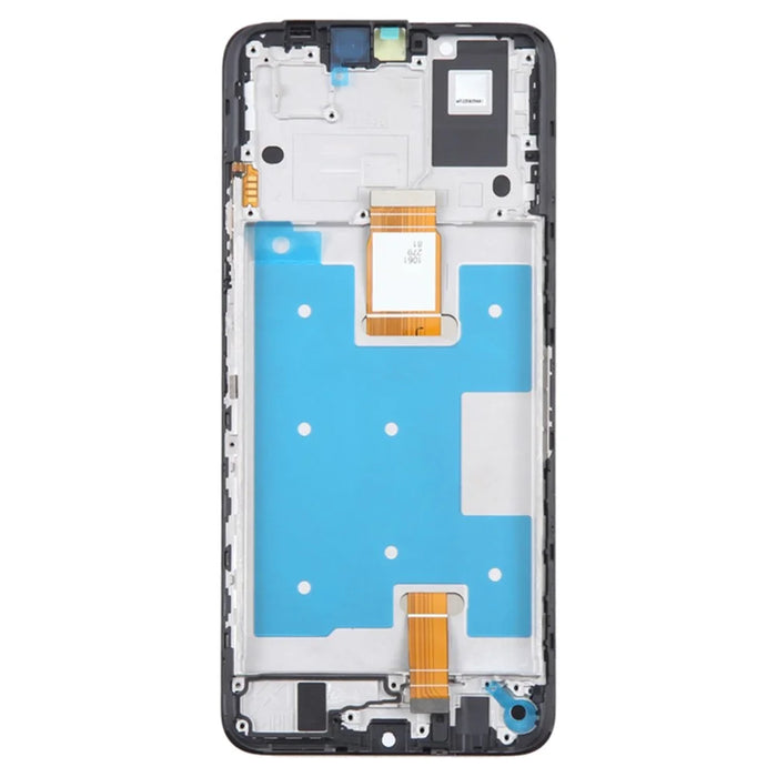 For Honor X7a 4G OEM Grade S LCD Screen and Digitizer Assembly + Frame Replacement Part (without Logo) - Silver - 3