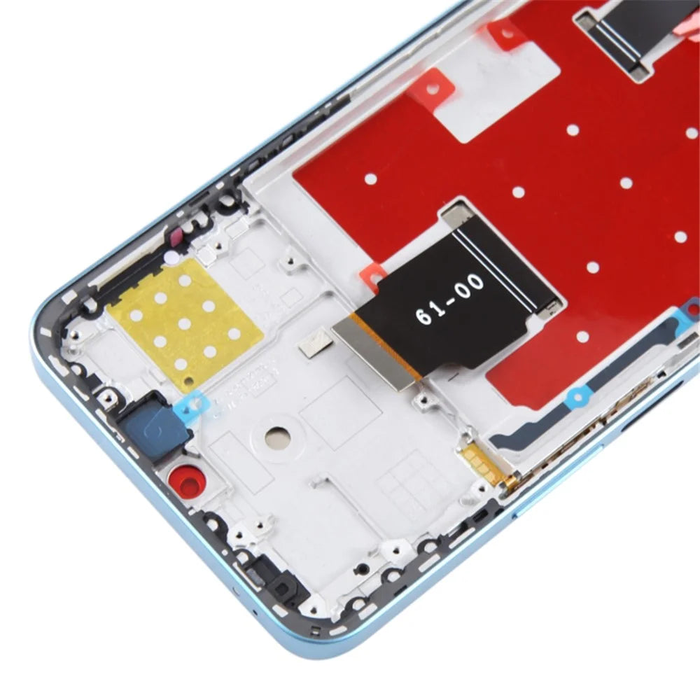For Honor X8a 4G OEM Grade S LCD Screen and Digitizer Assembly + Frame Replacement Part (without Logo) - Blue - 5