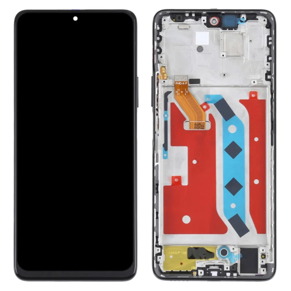 For Honor X30 5G OEM Grade S LCD Screen and Digitizer Assembly + Frame Replacement Part (without Logo) - Black - 1
