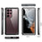 For Samsung Galaxy S22 Ultra 5G Anti-drop Phone Case TPU Frame Clear PC Back Cover with PET Screen Protector - 6