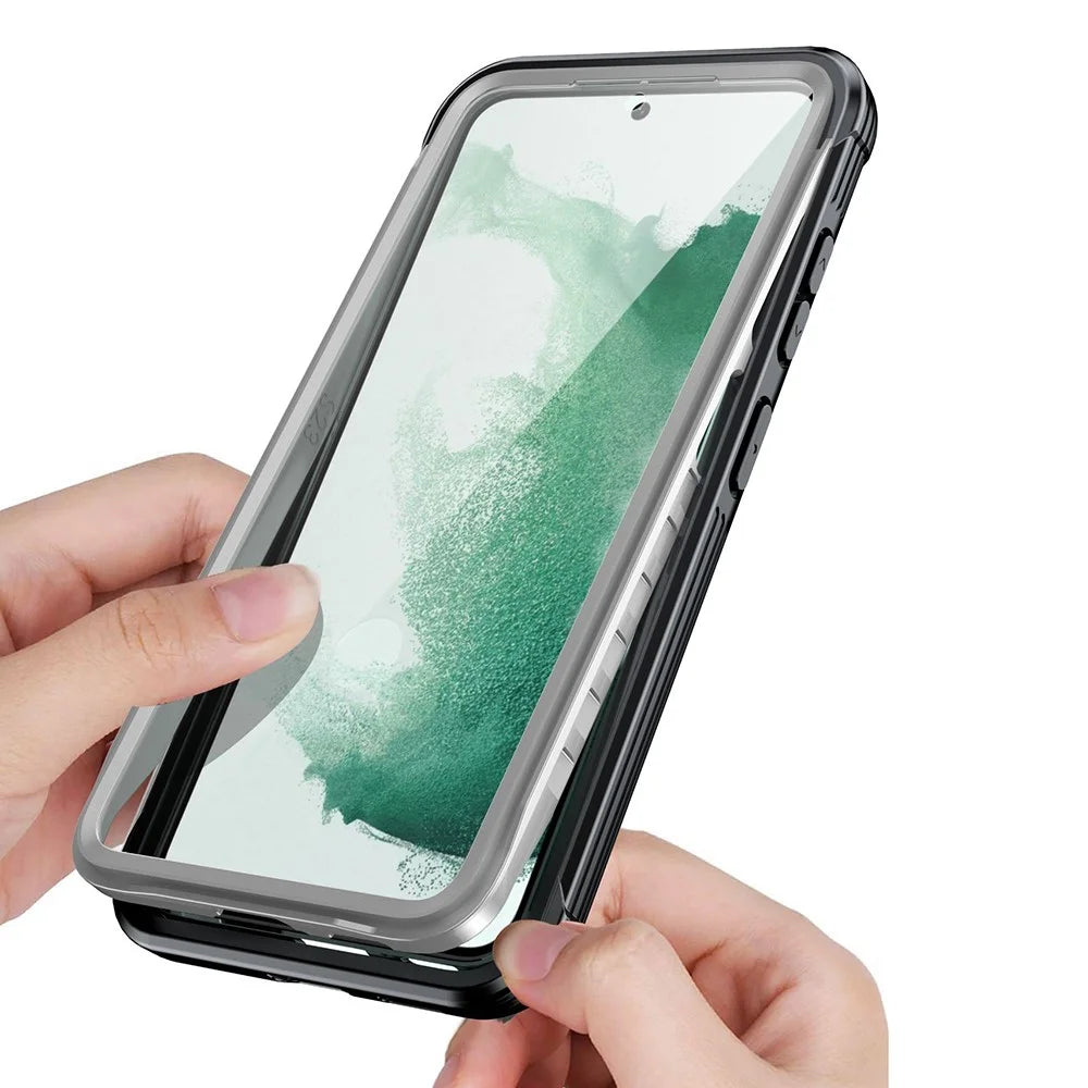 For Samsung Galaxy S23 PC + TPU Phone Case Full Protection Clear Phone Cover with PET Screen Protector - 5