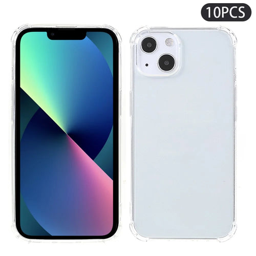 10Pcs 1.5mm TPU Case for iPhone 13 mini 5.4 inch , Watermark-free Phone Cover Corner Protection Clear Shell - 1