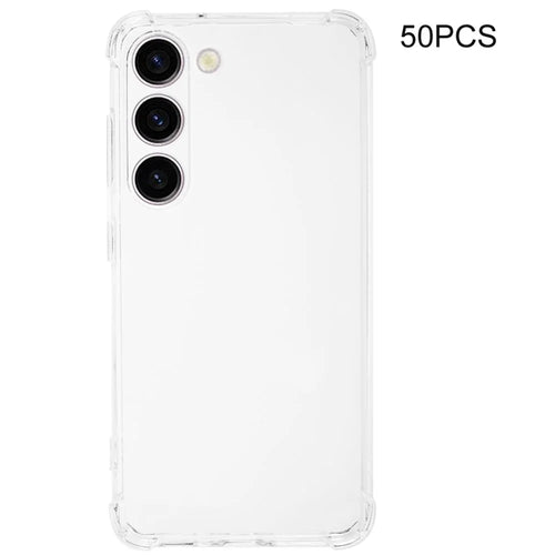 50Pcs 1.5mm TPU Case for Samsung Galaxy S23 Watermark-free Clear Corner Protection Phone Cover - 1