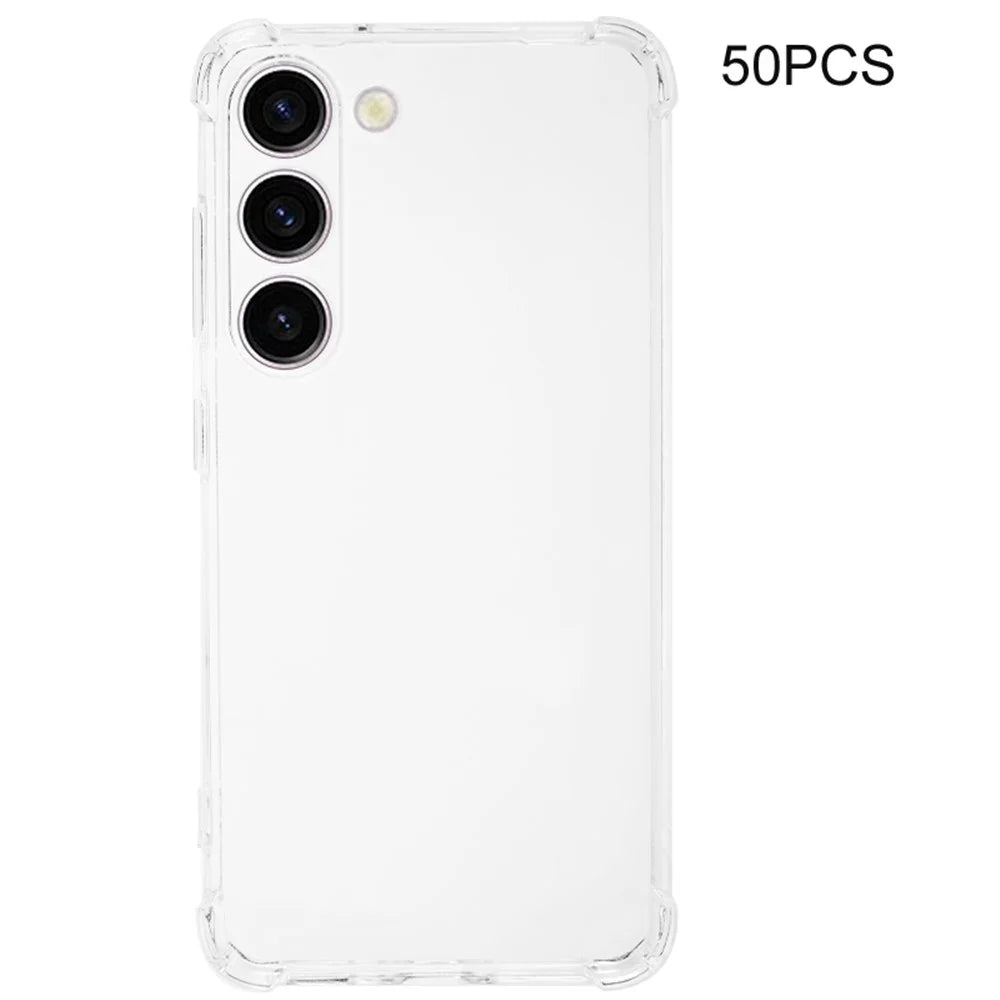 50Pcs 1.5mm TPU Case for Samsung Galaxy S23 Watermark-free Clear Corner Protection Phone Cover - 1