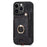 For iPhone 14 Pro Max Card Slots Phone Case Kickstand PU Leather Coated PC+TPU RFID Blocking Cover - Black - 4