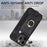 For iPhone 14 Pro Max Card Slots Phone Case Kickstand PU Leather Coated PC+TPU RFID Blocking Cover - Black - 6