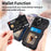 For iPhone 14 Pro Max Card Slots Phone Case Kickstand PU Leather Coated PC+TPU RFID Blocking Cover - Black - 7