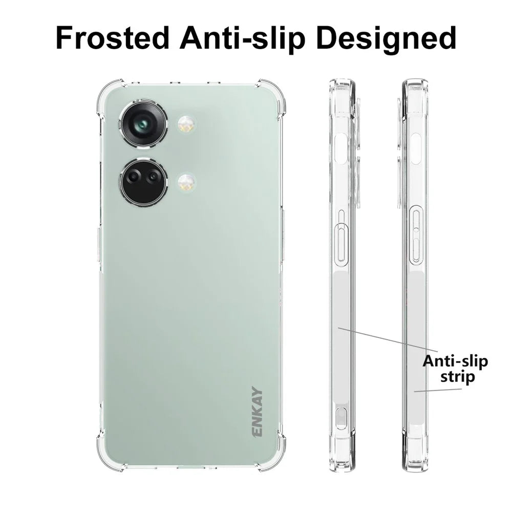 ENKAY HAT PRINCE TPU Case for OnePlus Nord 3 5G / Ace 2V Shockproof Clear Phone Cover with High Aluminium-silicon Glass Film - 5