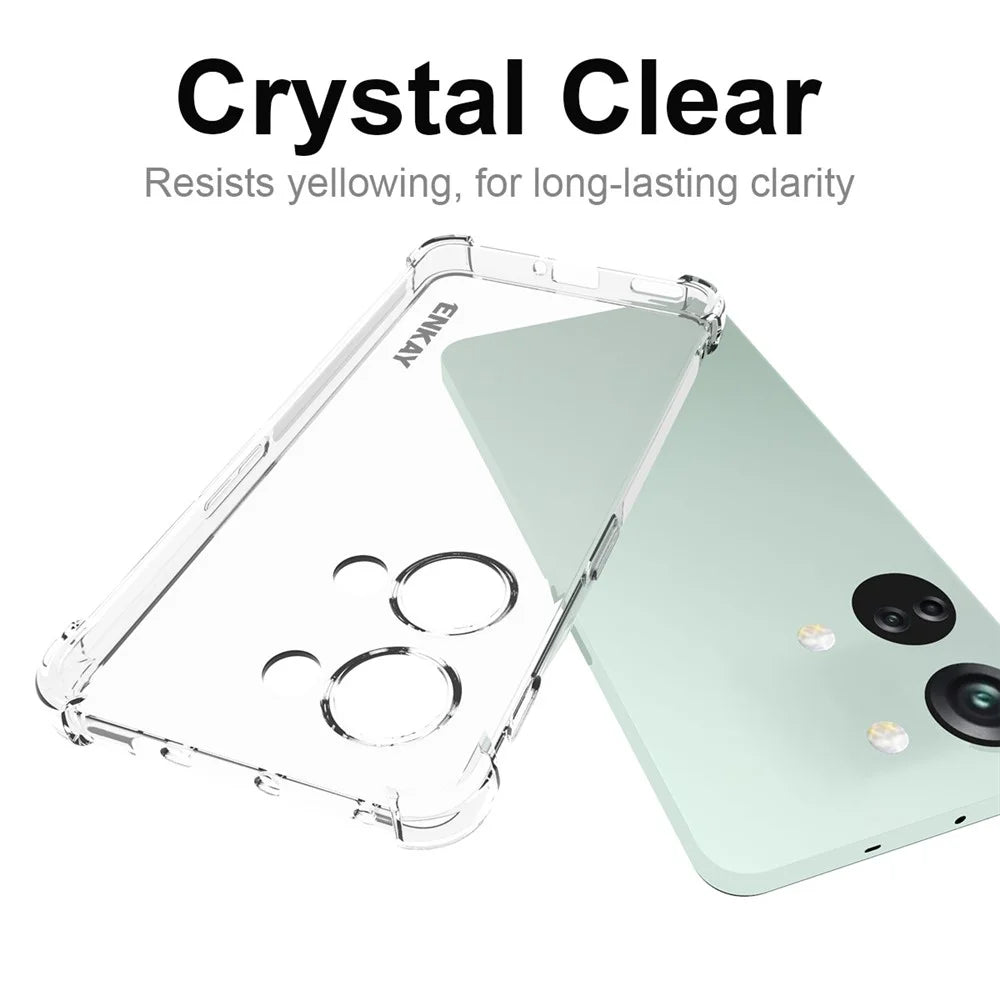 ENKAY HAT PRINCE TPU Case for OnePlus Nord 3 5G / Ace 2V Shockproof Clear Phone Cover with High Aluminium-silicon Glass Film - 6