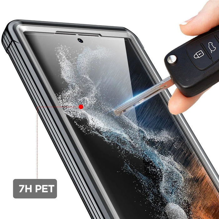 For Samsung Galaxy S23 Ultra Shockproof Phone Cover PC + TPU Clear Case with PET Screen Protector - 4