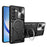 TPU PC Phone Case for Samsung Galaxy A34 5G Kickstand Shockproof Phone Shell with Slide Lens Cover - Black - 1