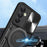 TPU PC Phone Case for Samsung Galaxy A34 5G Kickstand Shockproof Phone Shell with Slide Lens Cover - Black - 3