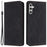 For Samsung Galaxy A34 5G Magnetic Shell Imprinted PU Leather Phone Case Wallet Stand Cover - Black - 1