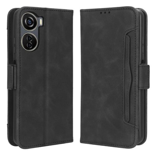 For ZTE Blade V41 Vita / Blade V50 Design 5G / V40 Design / Axon 40 Lite / nubia Neo PU Leather Case Multiple Card Slots Phone Cover - Black - 1