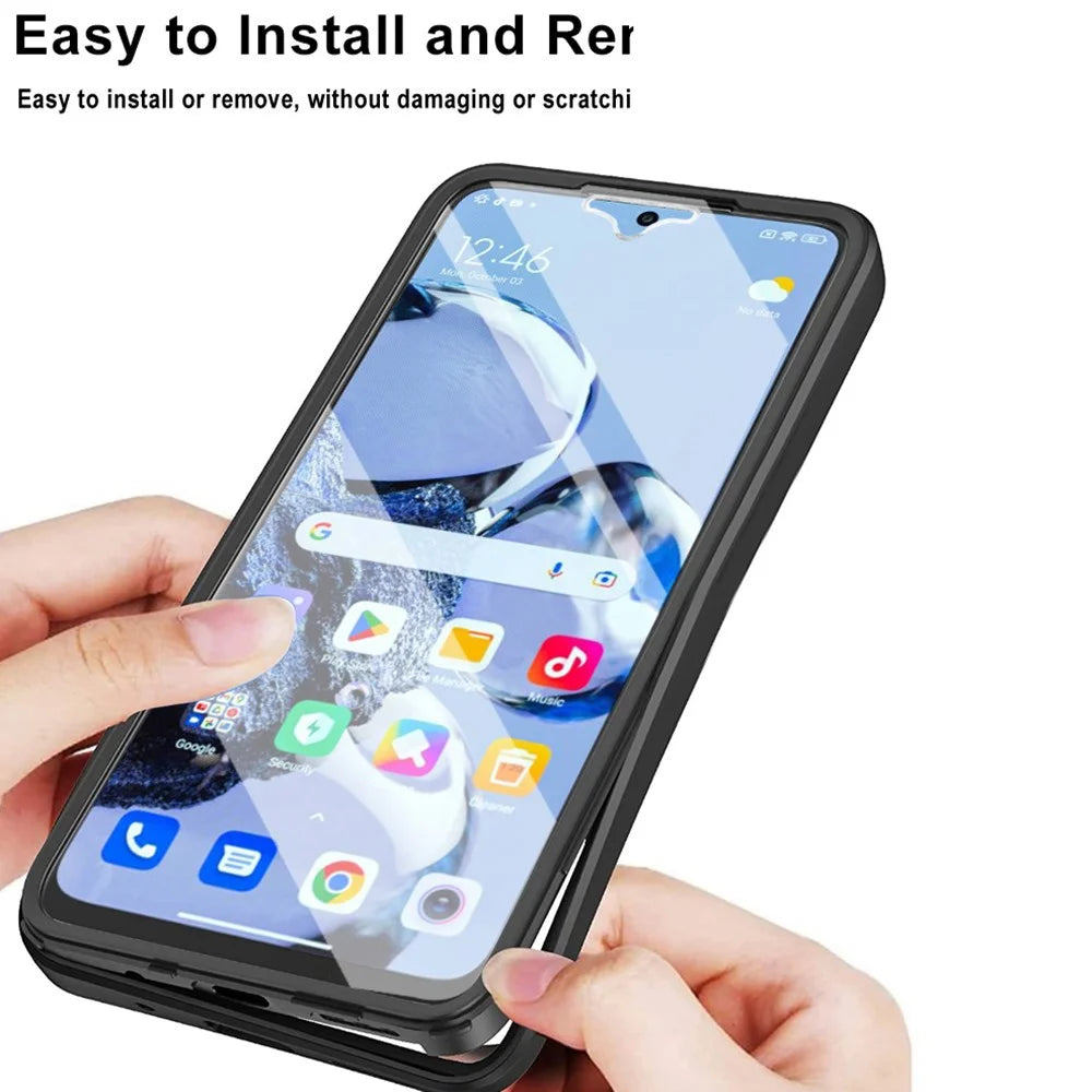For Samsung Galaxy A54 5G Clear Acrylic+TPU Phone Case Camera Lens Protection Phone Cover with PET Screen Film - Black - 3