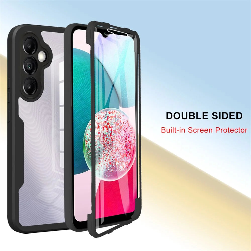 Camera Lens Protection Cover for Samsung Galaxy A34 5G Clear Acrylic+TPU Phone Case with PET Screen Film - Black - 7