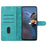 For iPhone 14 Pro Full Protection Leather Case Flower Imprint Wallet Stand Phone Cover - Sky Blue - 2