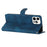 For iPhone 13 Pro 6.1 inch PU Leather Phone Case Flower Imprinted Wallet Cover with Stand - Blue - 3